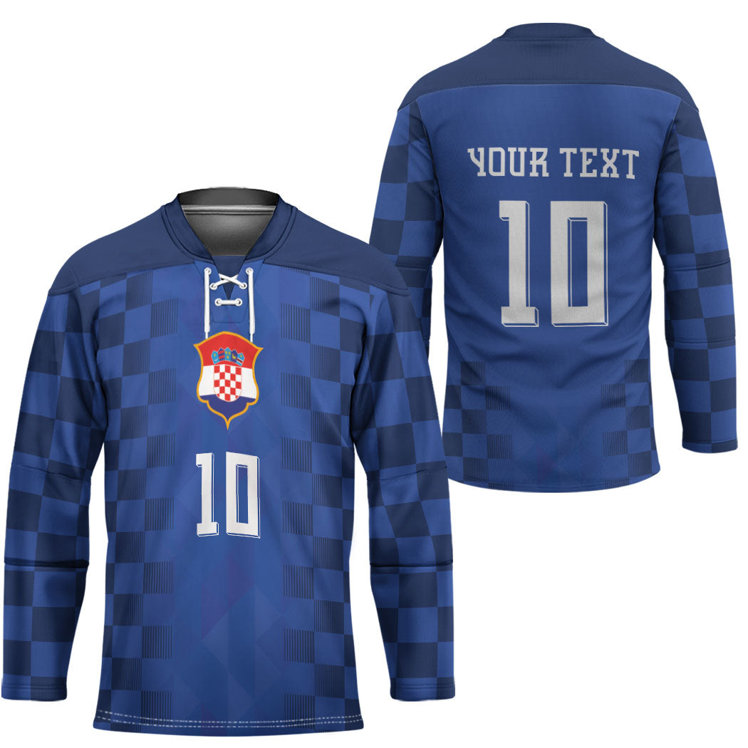 Croatia Football Custom Hockey Jersey Vatreni Glory 2026 Away Colors