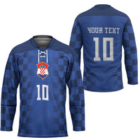 Croatia Football Custom Hockey Jersey Vatreni Glory 2026 Away Colors