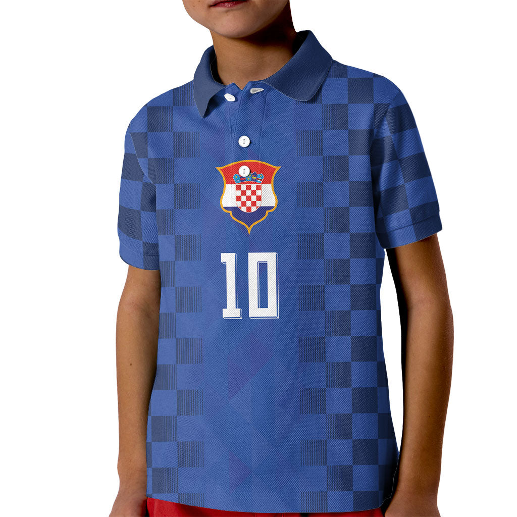 Croatia Football Custom Kid Polo Shirt Vatreni Glory 2026 Away Colors