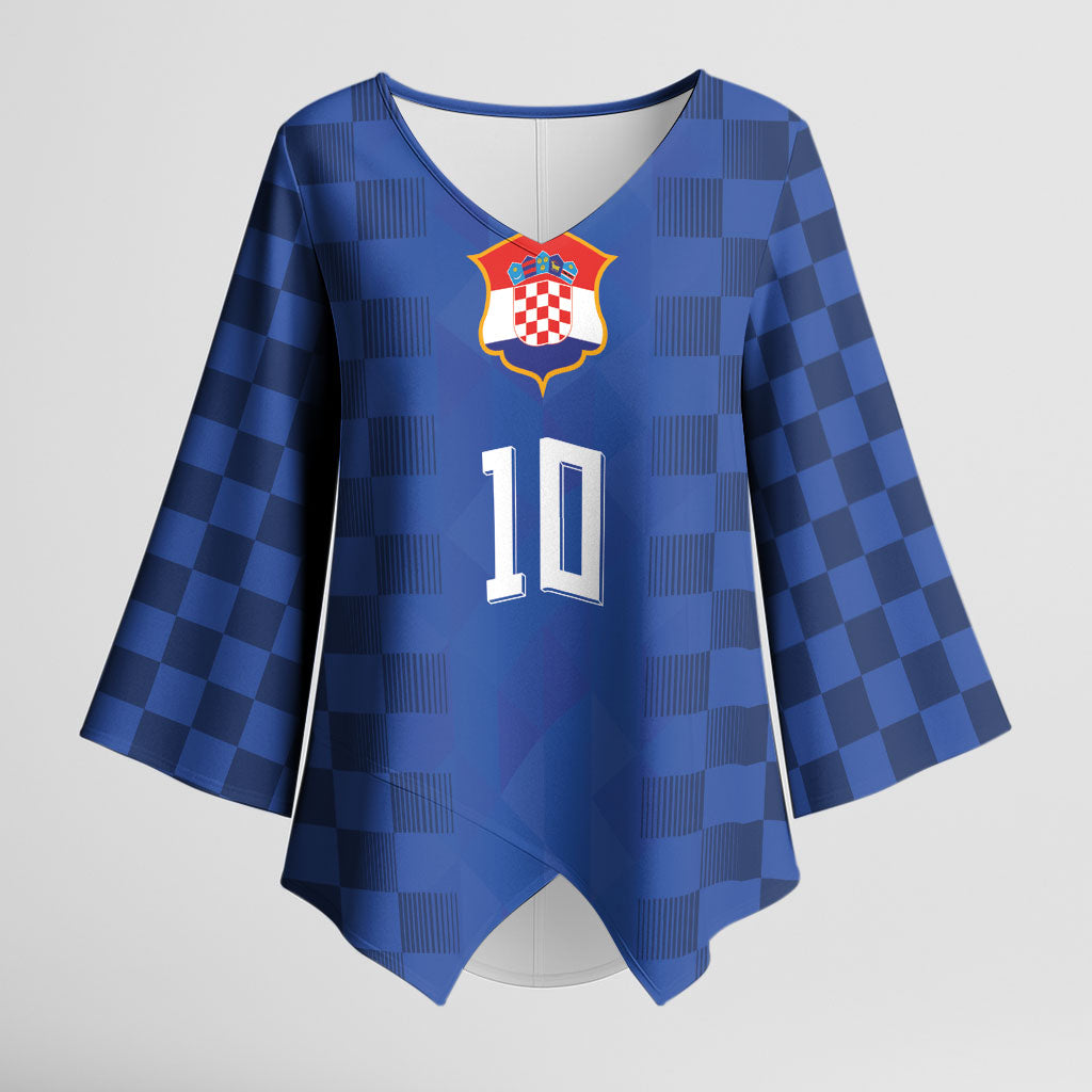 Croatia Football Custom Kimono Sleeve Blouse Vatreni Glory 2026 Away Colors