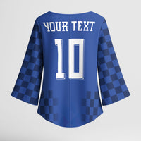 Croatia Football Custom Kimono Sleeve Blouse Vatreni Glory 2026 Away Colors