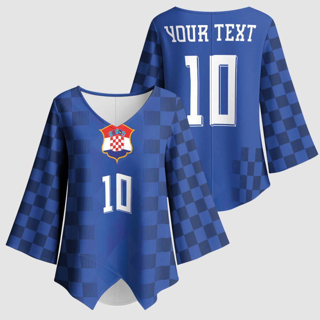 Croatia Football Custom Kimono Sleeve Blouse Vatreni Glory 2026 Away Colors