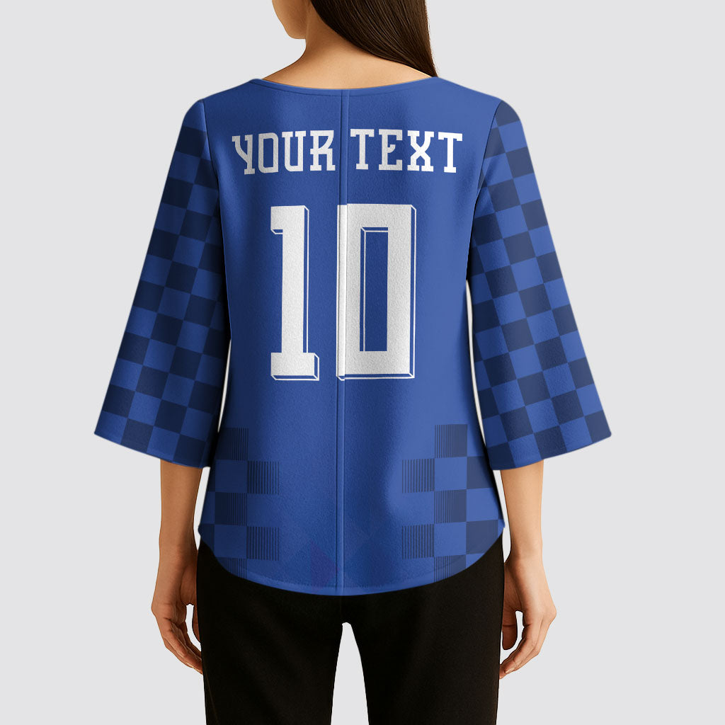 Croatia Football Custom Kimono Sleeve Blouse Vatreni Glory 2026 Away Colors