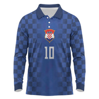 Croatia Football Custom Long Sleeve Polo Shirt Vatreni Glory 2026 Away Colors