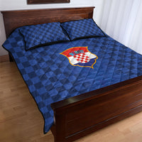 Croatia Football Quilt Bed Set Vatreni Glory 2026 Away Colors