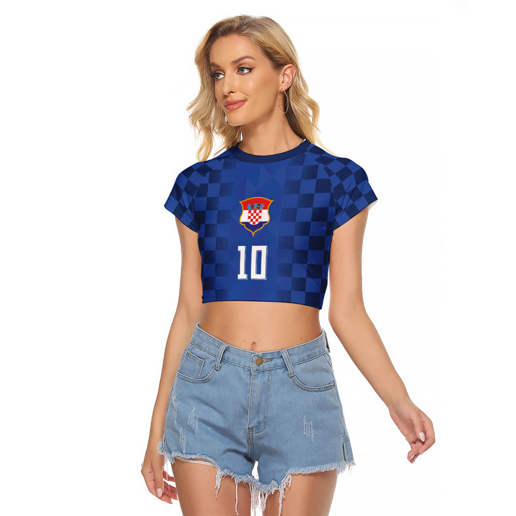 Croatia Football Custom Raglan Cropped T Shirt Vatreni Glory 2026 Away Colors