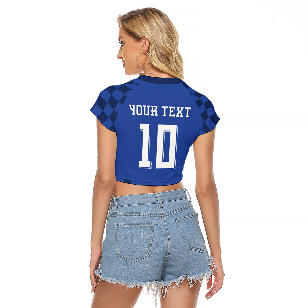 Croatia Football Custom Raglan Cropped T Shirt Vatreni Glory 2026 Away Colors