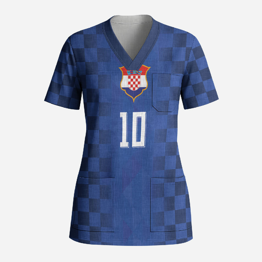 Croatia Football Custom Scrub Top Vatreni Glory 2026 Away Colors