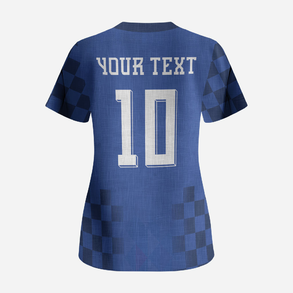Croatia Football Custom Scrub Top Vatreni Glory 2026 Away Colors