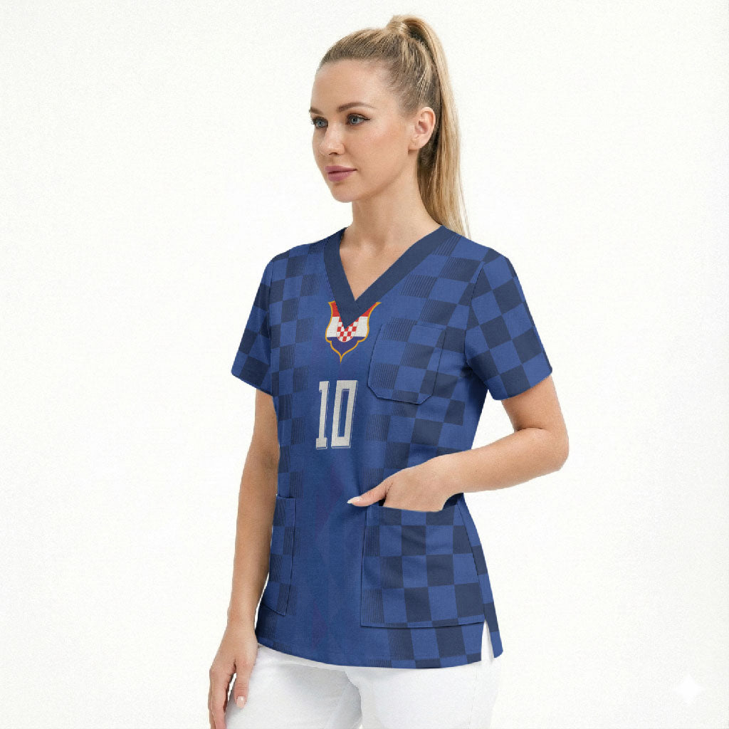 Croatia Football Custom Scrub Top Vatreni Glory 2026 Away Colors