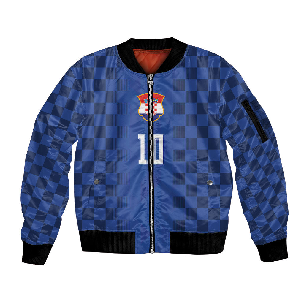 Croatia Football Custom Sleeve Zip Bomber Jacket Vatreni Glory 2026 Away Colors