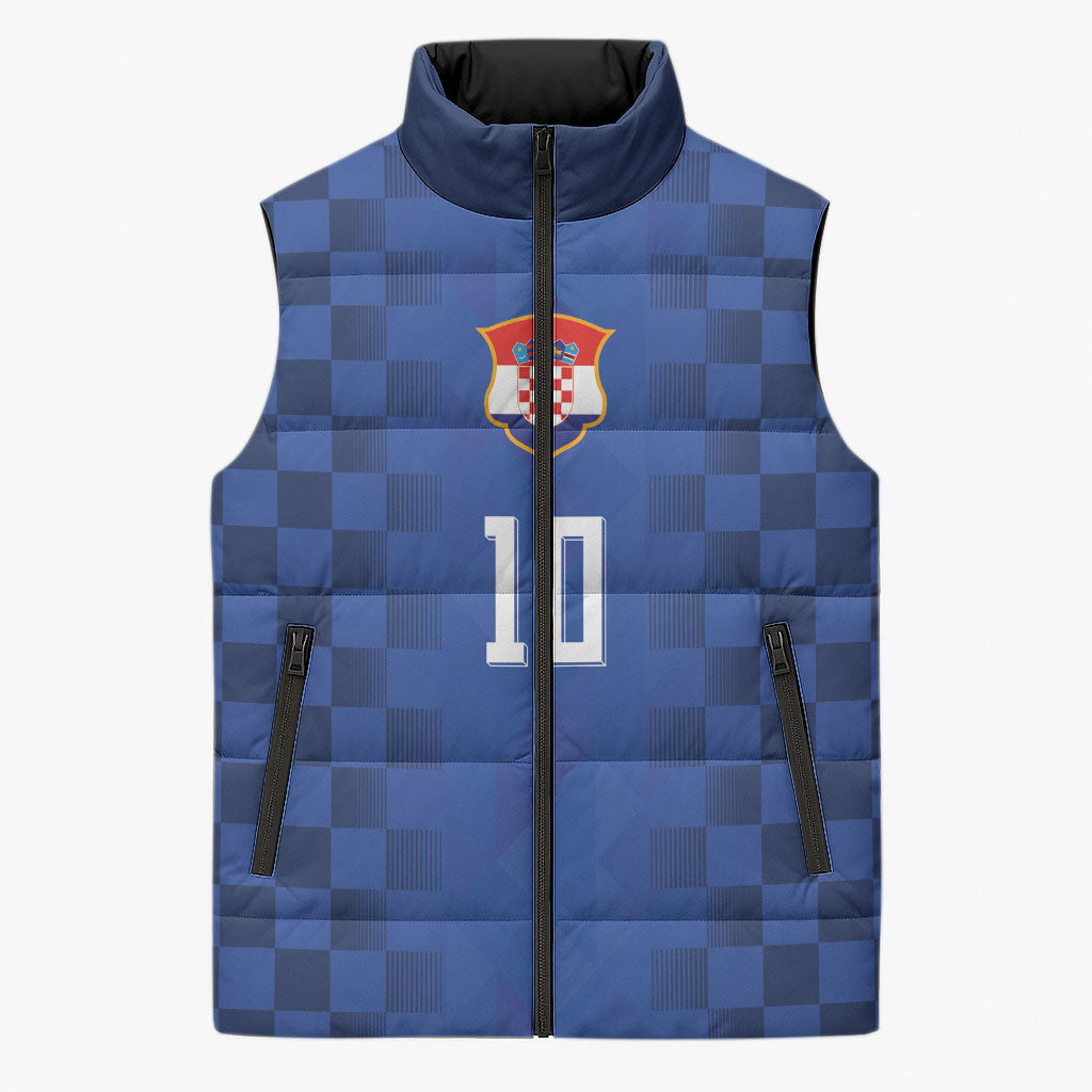Croatia Football Custom Sleeveless Puffer Jacket Vatreni Glory 2026 Away Colors