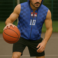 Croatia Football Custom Sleeveless Zip Hoodie Vatreni Glory 2026 Away Colors