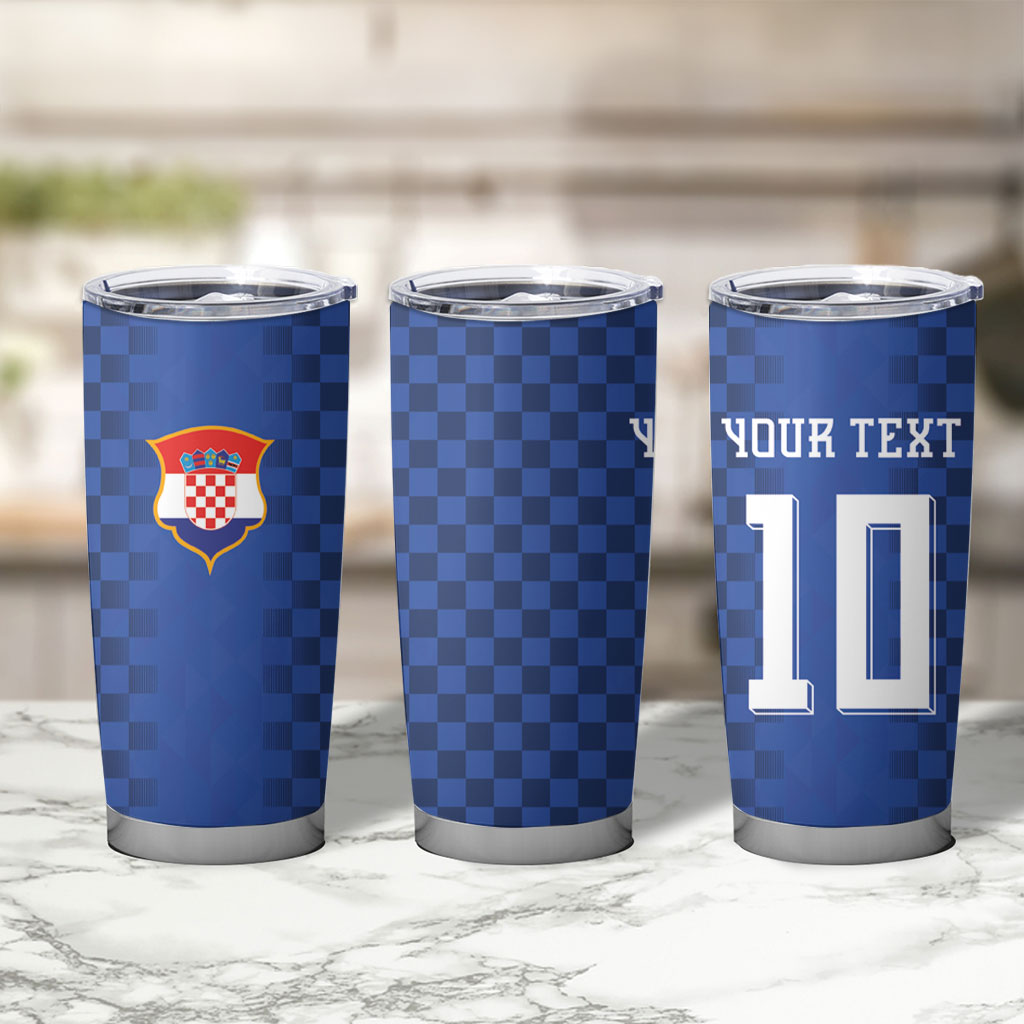 Croatia Football Custom Tumbler Cup Vatreni Glory 2026 Away Colors