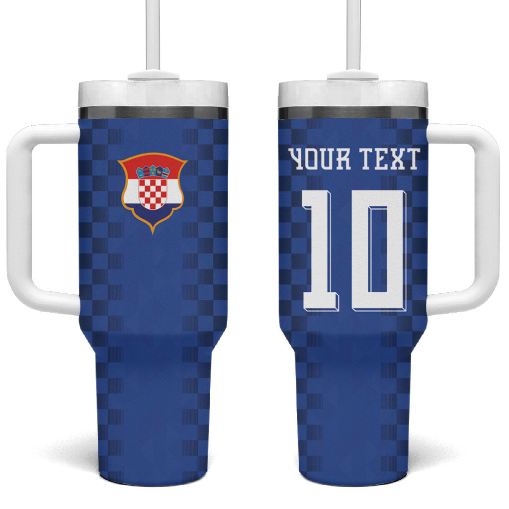Croatia Football Custom Tumbler With Handle Vatreni Glory 2026 Away Colors
