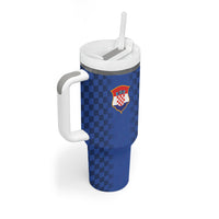 Croatia Football Custom Tumbler With Handle Vatreni Glory 2026 Away Colors