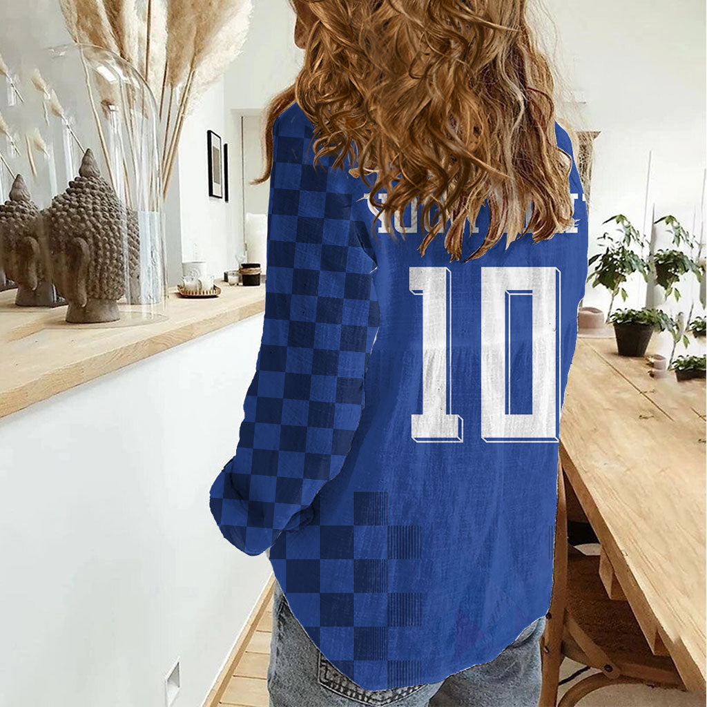 Croatia Football Custom Women Casual Shirt Vatreni Glory 2026 Away Colors