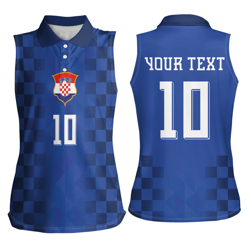 Croatia Football Custom Women Sleeveless Polo Shirt Vatreni Glory 2026 Away Colors