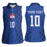 Croatia Football Custom Women Sleeveless Polo Shirt Vatreni Glory 2026 Away Colors