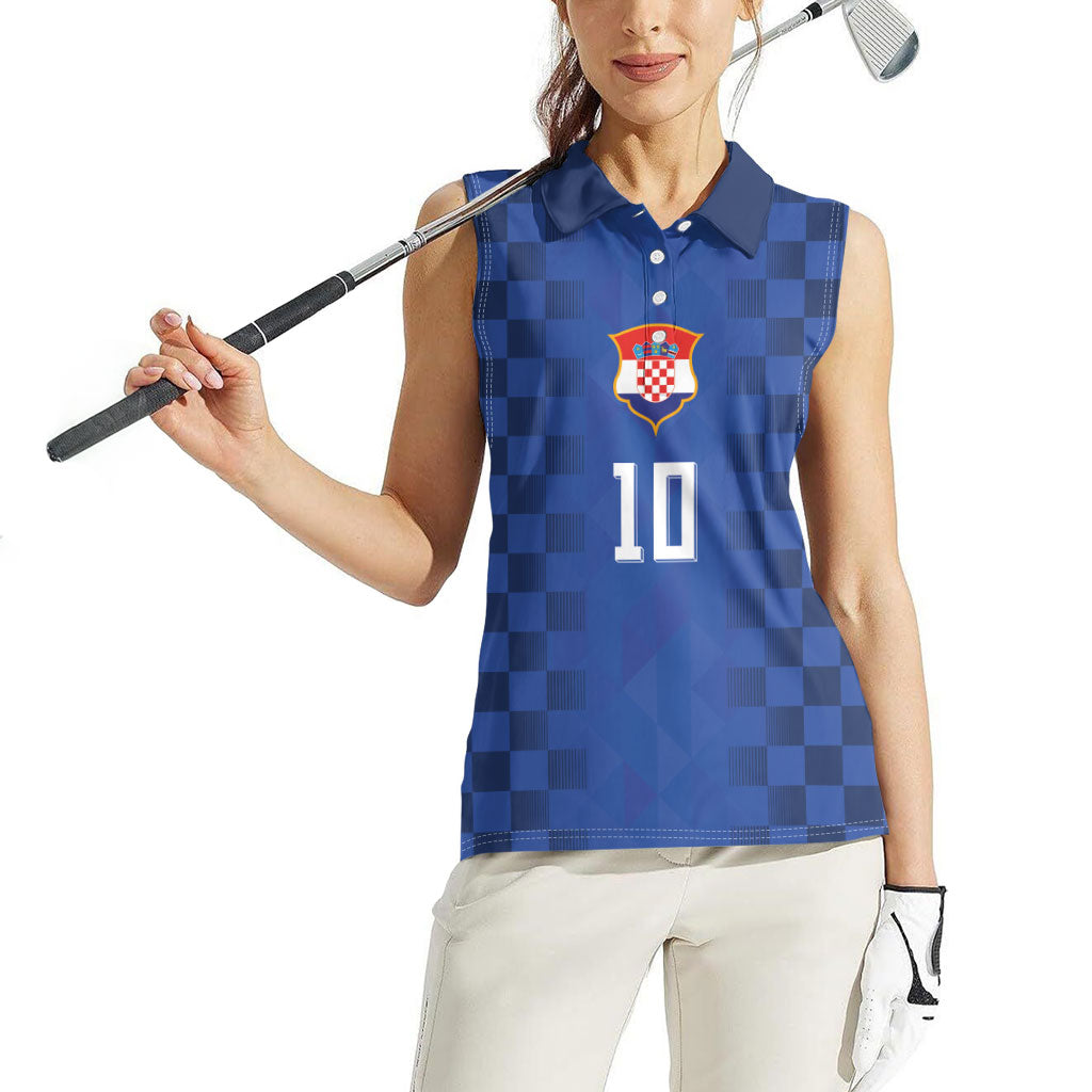 Croatia Football Custom Women Sleeveless Polo Shirt Vatreni Glory 2026 Away Colors