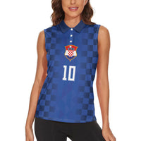 Croatia Football Custom Women Sleeveless Polo Shirt Vatreni Glory 2026 Away Colors