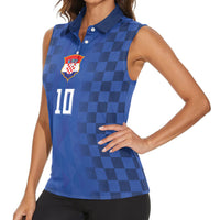 Croatia Football Custom Women Sleeveless Polo Shirt Vatreni Glory 2026 Away Colors