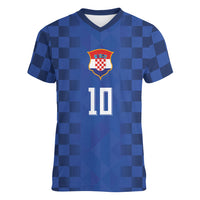 Croatia Football Custom Women V-Neck T-Shirt Vatreni Glory 2026 Away Colors