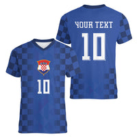Croatia Football Custom Women V-Neck T-Shirt Vatreni Glory 2026 Away Colors