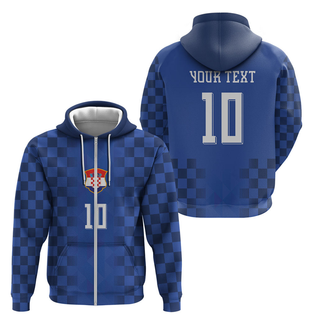 Croatia Football Custom Zip Hoodie Vatreni Glory 2026 Away Colors