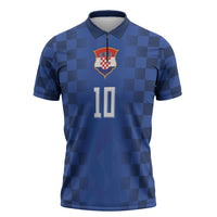Croatia Football Custom Zipper Polo Shirt Vatreni Glory 2026 Away Colors