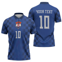 Croatia Football Custom Zipper Polo Shirt Vatreni Glory 2026 Away Colors