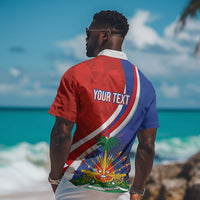 Personalized Haiti and Poland Cultural Fusion Hawaiian Shirt White Eagle and Haitian Independence Symbols