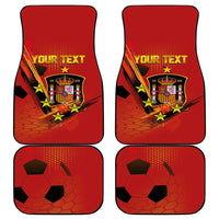Personalised Spain Football 2024 Car Mats La Roja The Fourth Time Champion European - Wonder Print Shop