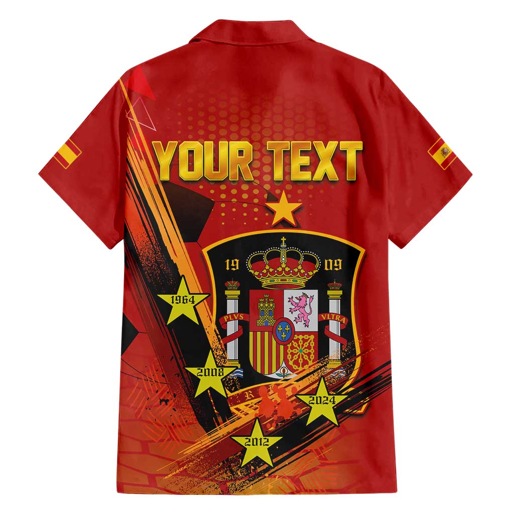 Personalised Spain Football 2024 Hawaiian Shirt La Roja The Fourth Time Champion European - Wonder Print Shop