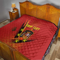 Personalised Spain Football 2024 Quilt La Roja The Fourth Time Champion European - Wonder Print Shop