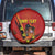 Personalised Spain Football 2024 Spare Tire Cover La Roja The Fourth Time Champion European - Wonder Print Shop
