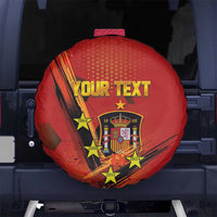 Personalised Spain Football 2024 Spare Tire Cover La Roja The Fourth Time Champion European - Wonder Print Shop