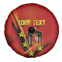 Personalised Spain Football 2024 Spare Tire Cover La Roja The Fourth Time Champion European - Wonder Print Shop