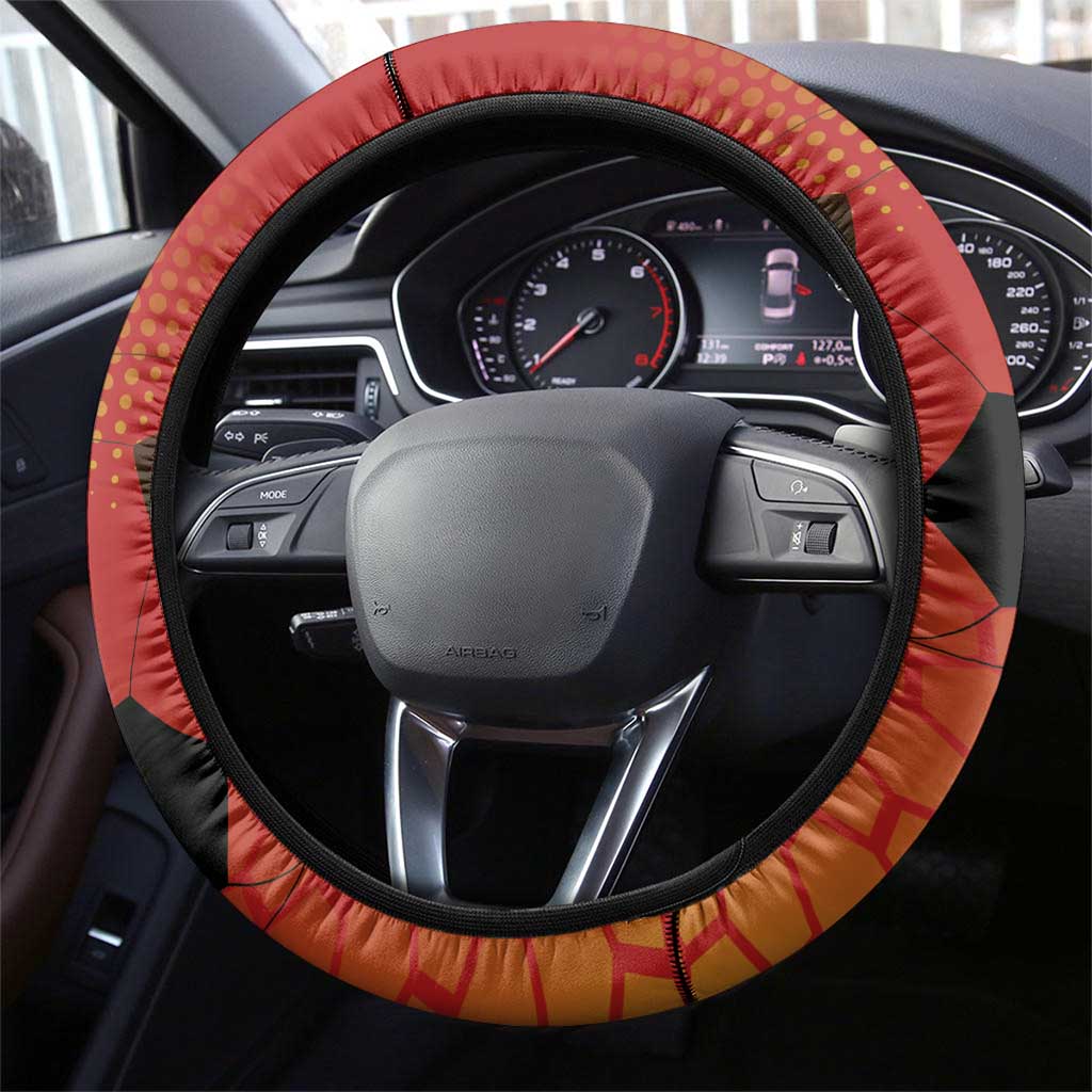 Spain Football 2024 Steering Wheel Cover La Roja The Fourth Time Champion European - Wonder Print Shop