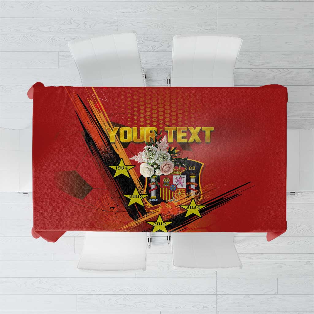 Personalised Spain Football 2024 Tablecloth La Roja The Fourth Time Champion European - Wonder Print Shop