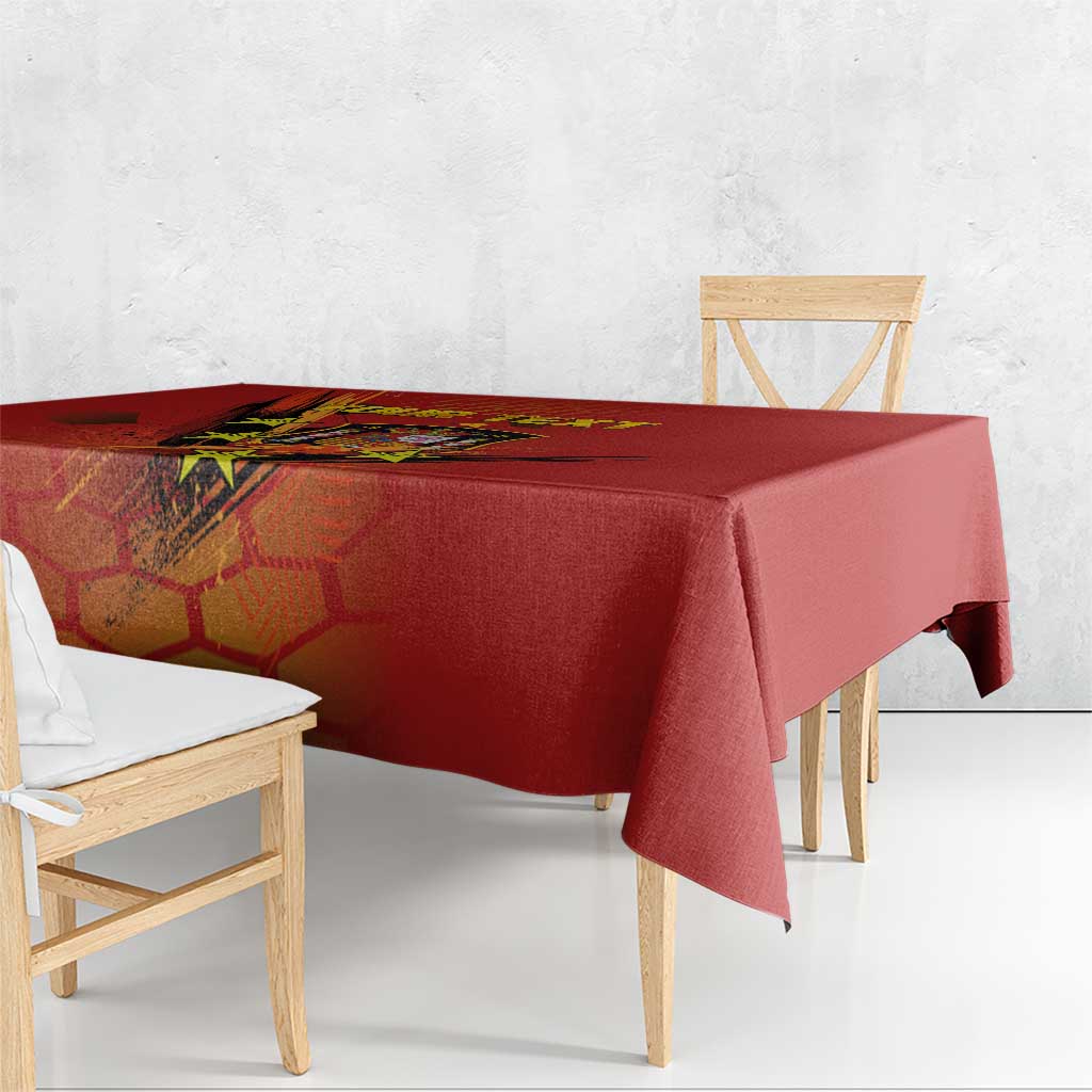 Personalised Spain Football 2024 Tablecloth La Roja The Fourth Time Champion European - Wonder Print Shop