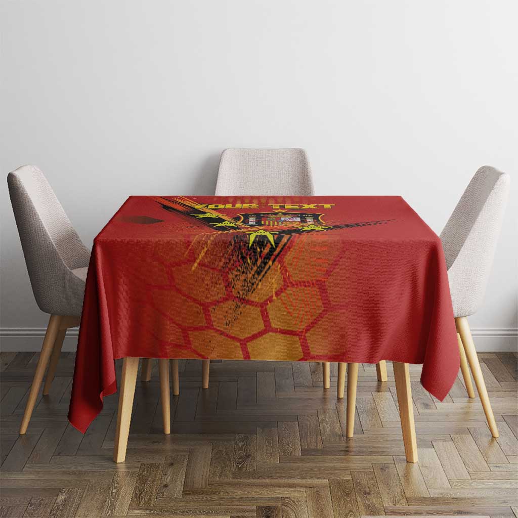 Personalised Spain Football 2024 Tablecloth La Roja The Fourth Time Champion European - Wonder Print Shop