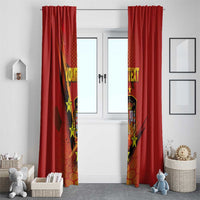 Personalised Spain Football 2024 Window Curtain La Roja The Fourth Time Champion European - Wonder Print Shop