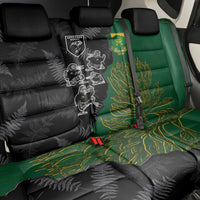 Aotearoa South Africa Rugby Freedom Cup Back Car Seat Cover Kiwi Warriors Haka with King Protea Symbol - Wonder Print Shop