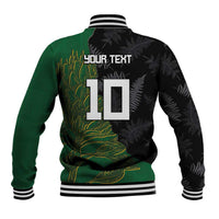 Custom Aotearoa South Africa Rugby Freedom Cup Baseball Jacket Kiwi Warriors Haka with King Protea Symbol - Wonder Print Shop