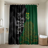 Aotearoa South Africa Rugby Freedom Cup Bathroom Set Kiwi Warriors Haka with King Protea Symbol - Wonder Print Shop