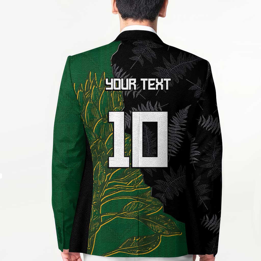 Custom Aotearoa South Africa Rugby Freedom Cup Blazer Kiwi Warriors Haka with King Protea Symbol - Wonder Print Shop