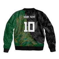Custom Aotearoa South Africa Rugby Freedom Cup Bomber Jacket Kiwi Warriors Haka with King Protea Symbol - Wonder Print Shop