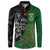 Custom Aotearoa South Africa Rugby Freedom Cup Button Sweatshirt Kiwi Warriors Haka with King Protea Symbol - Wonder Print Shop
