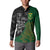 Custom Aotearoa South Africa Rugby Freedom Cup Button Sweatshirt Kiwi Warriors Haka with King Protea Symbol - Wonder Print Shop